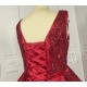 A Line Burgundy Prom Dresses CBWD00132