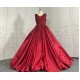 A Line Burgundy Prom Dresses CBWD00132