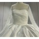 Beaded Satin Ball Gown Wedding Dress With Long Sleeves CBWD00127