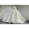 Beaded Satin Ball Gown Wedding Dress With Long Sleeves CBWD00127