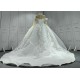 Beaded Two Piece Look Ball Gown Wedding Dress Long Sleeves CBWD00126