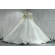 Beaded Two Piece Look Ball Gown Wedding Dress Long Sleeves CBWD00126