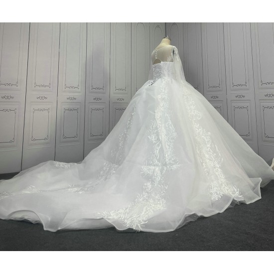 Beautiful Lace Wedding Dress With Long Sleeves CBWD00125