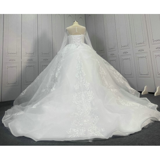 Beautiful Lace Wedding Dress With Long Sleeves CBWD00125