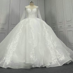 Beautiful Lace Wedding Dress With Long Sleeves CBWD00125