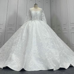 Budget Floral Lace Ball Gown Wedding Dress CBWD00123