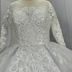 Classic Lace Wedding Dress Long Sleeves Bridal Dresses CBWD00120