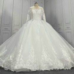 Classic Lace Wedding Dress Long Sleeves Bridal Dresses CBWD00120