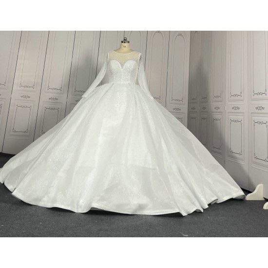 Classic Pearls Ball Gown Wedding Dresses CBWD00119