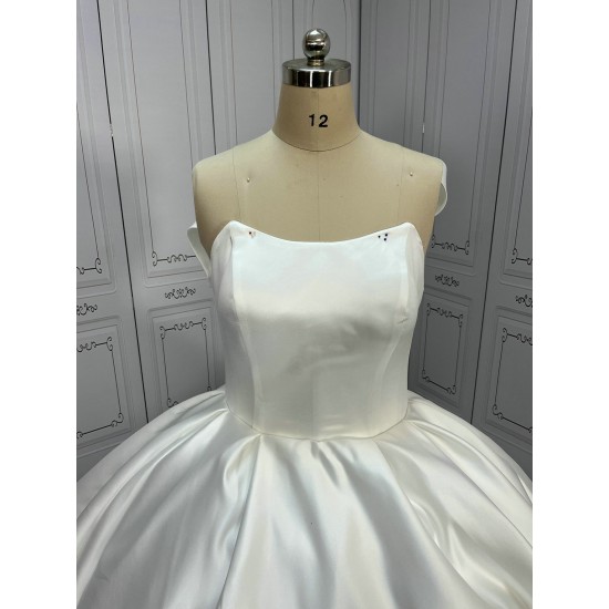 Elegant Satin Ball Gown Wedding Dresses CBWD00117