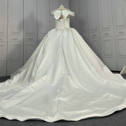 Elegant Satin Ball Gown Wedding Dresses CBWD00117