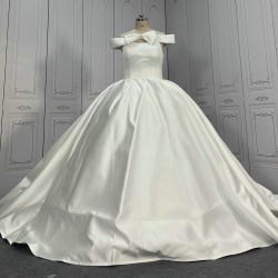 Elegant Satin Ball Gown Wedding Dresses CBWD00117