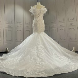 Floral Lace Mermaid Wedding Dresses CBWD00115