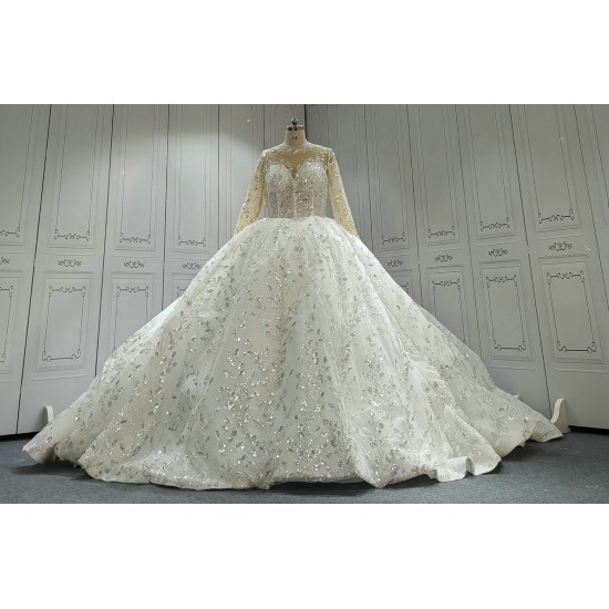 Fully Beaded Luxurious Ball Gown Wedding Dresses CBWD00112