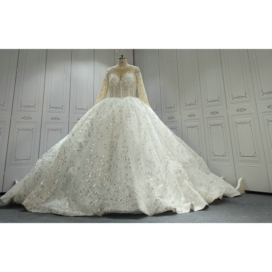 Fully Beaded Luxurious Ball Gown Wedding Dresses CBWD00112