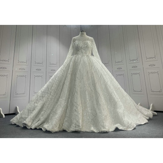 Fully Beaded Luxury Ball Gown Wedding Dresses CBWD00110