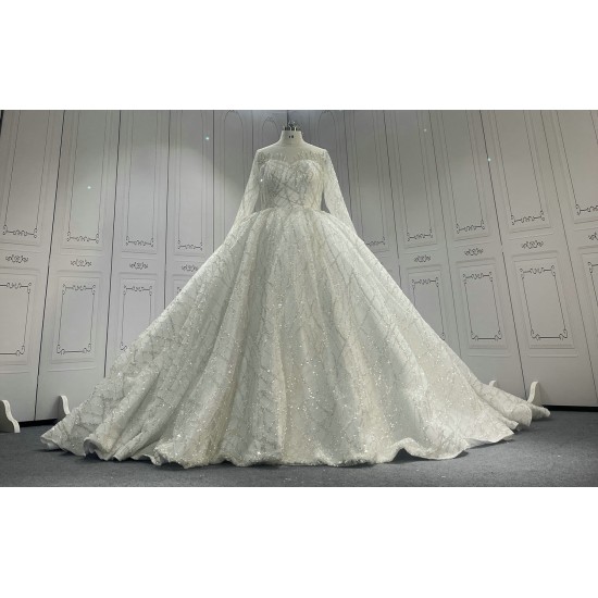 Fully Beaded Luxury Ball Gown Wedding Dresses CBWD00110