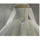 Fully Beaded Luxury Wedding Dresses With Long Sleeves CBWD00108