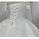 Glitter Off The Shoulder Pearl Wedding Dresses CBWD00107