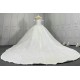 Glitter Off The Shoulder Pearl Wedding Dresses CBWD00107