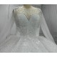 Glitter Pearl Wedding Ball Gowns With Long Sleeves CBWD00106