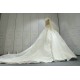 Handmade Beaded Long Sleeves Luxury Wedding Dress With Heart Back CBWD00104