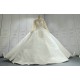 Handmade Beaded Long Sleeves Luxury Wedding Dress With Heart Back CBWD00104