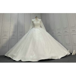 High Collar Best Seller Pearl Wedding Dresses CBWD00103