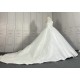 High Collar Lace Budget Ball Gown Wedding Dress CBWD00102