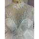 High Collar Lace Budget Ball Gown Wedding Dress CBWD00102