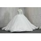 High Collar Leaf Details Ball Gown Wedding Dress With Cathedral Train CBWD00101