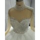 High Collar Pearl Luxury Ball Gown Wedding Dress Wholesale CBWD0099