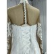 High Collar Puffy Mermaid Wedding Dresses Custom Made CBWD0098