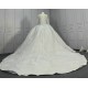 High Collar Sparkly Ball Gown Wedding Dress CBWD0096