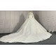 High Collar Sparkly Ball Gown Wedding Dress With Cathedral Train CBWD0097