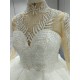 High Collar Sparkly Ball Gown Wedding Dresses CBWD0095