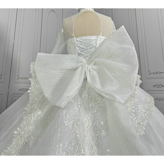 High Collar Vintge Wedding Dresses Wholesale CBWD0094