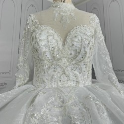 High Collar Vintge Wedding Dresses Wholesale CBWD0094