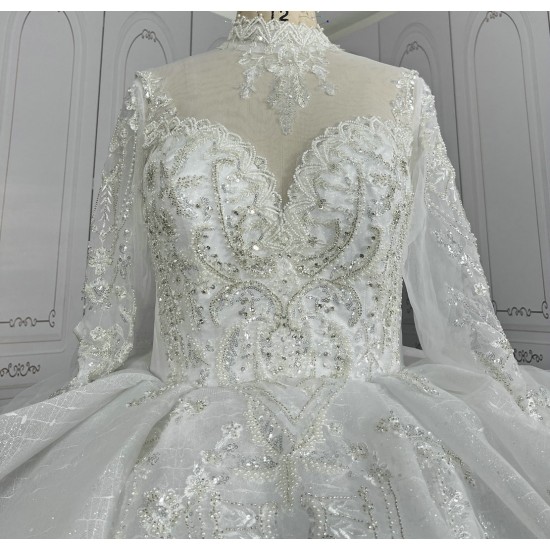 High Collar Vintge Wedding Dresses Wholesale CBWD0094