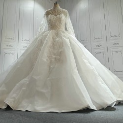 High Neck Vintage Luxury Wedding Ball Gown Dress CBWD0091