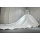 Jewel Neck Long Sleeves Luxury Wedding Dresses Custom Made CBWD0090