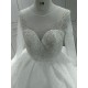 Long Sleeves Beaded Ball Gown Wedding Dress Luxury CBWD0085