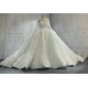 Long Sleeves Beaded Luxury Ball Gown Wedding Dresses CBWD0084