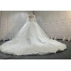 Long Sleeves Beaded Luxury Ball Gown Wedding Dresses CBWD0084