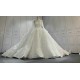 Long Sleeves Beaded Luxury Ball Gown Wedding Dresses CBWD0084