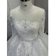 Long Sleeves Lace Wedding Dress Puffy Ball Gowns CBWD0081