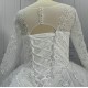 Long Sleeves Sequin Beaded Ball Gown Wedding Dress CBWD0078