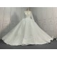 Long Sleeves Sequin Beaded Ball Gown Wedding Dress CBWD0078