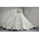 Luxurious Beaded Lace Ball Gown Wedding Dresses Custom Made CBWD0074