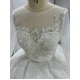 Luxury Lace Ball Gown Wedding Dresses With Long Sleeves CBWD0073